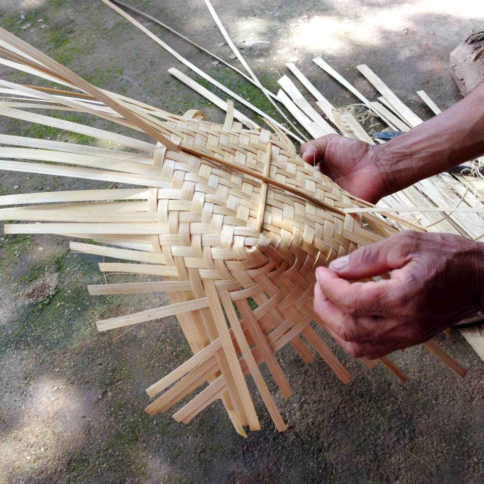 竹細工を習う